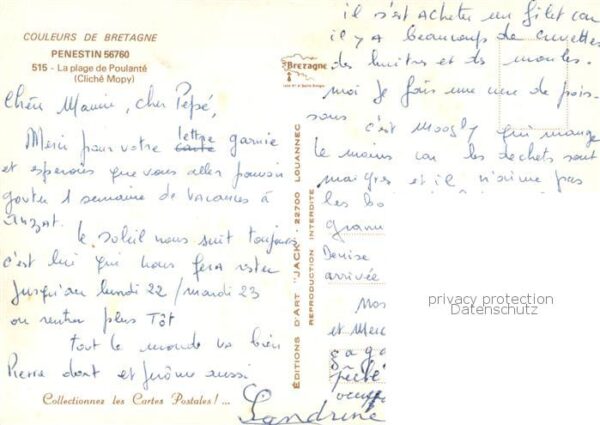 Penestin 56 Morbihan Plage de Poulanté vue aérienne – Bild 2