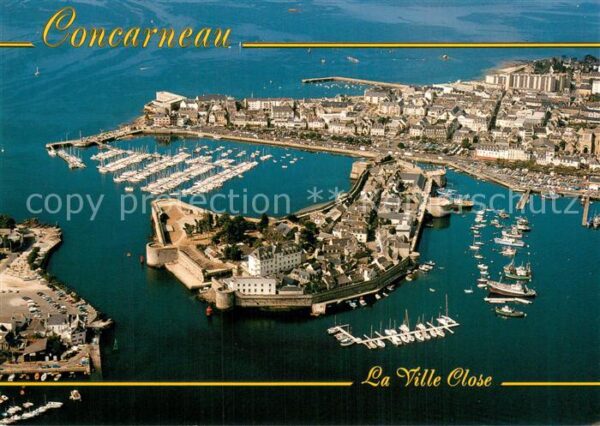 Concarneau 29 Finistere Ville close Port de plaisance vue aérie