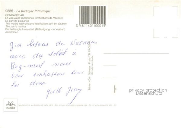 Concarneau 29 Finistere Ville close Port de plaisance vue aérie – Bild 2