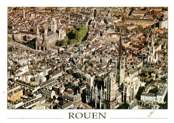 Rouen 76 Fliegeraufnahme La Cathedrale - L Eglis