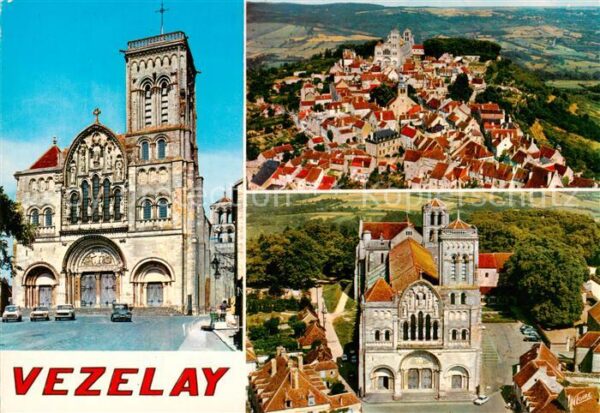 Vezelay 89 Fliegeraufnahme La basilique Sainte-Mad