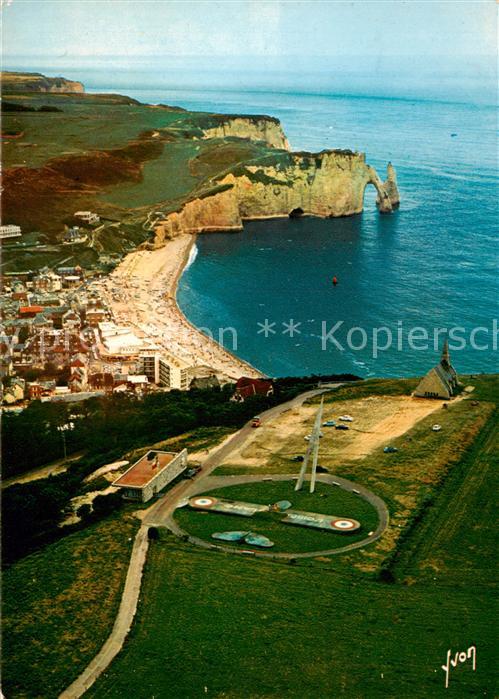Etretat 76 Fliegeraufnahme Le Monument Nungesser e