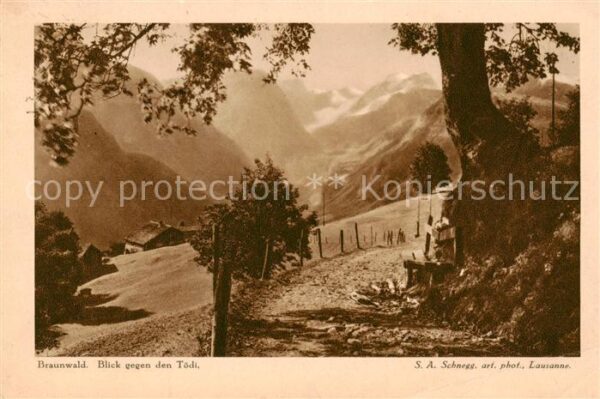Braunwald GL Blick geg. d. Tödi