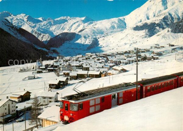 Sedrun GEsamtansicht geg. Rueras u. d. Skigebi