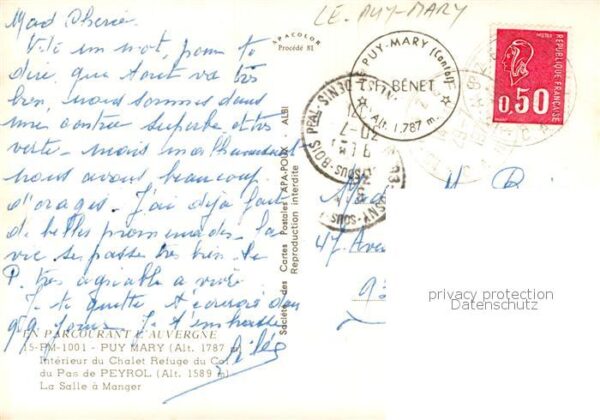 Le Puy-Mary Montagne 1787m 15 Cantal Interieur du Chalet Refuge du Col du Pa – Bild 2