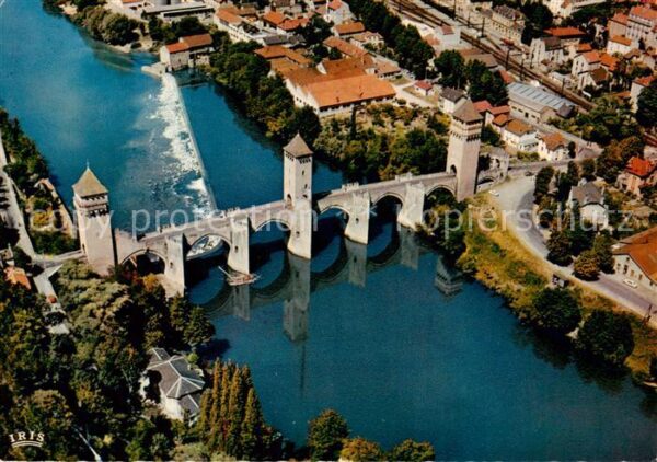 Cahors en Quercy 46 Lot Fliegeraufnahme Le Pont Valentre