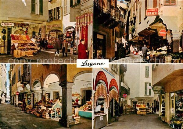 Lugano TI Via Pessina Altstadt Ladengeschäfte