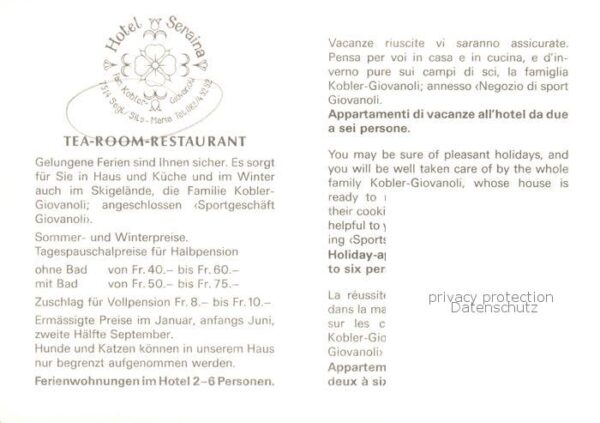 Segl Maria Hotel Seraina Tea-Room-Restaurant – Bild 2