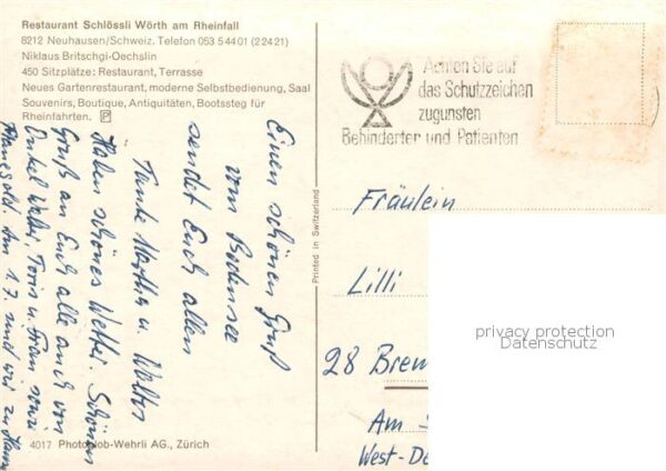 Neuhausen Rheinfall Restaurant Schlössli Wörth am Rheinfall – Bild 2
