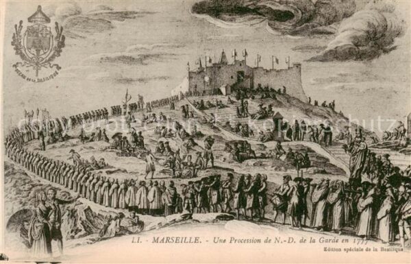 Marseille 13 Une Procession de ND de la Garde en 177