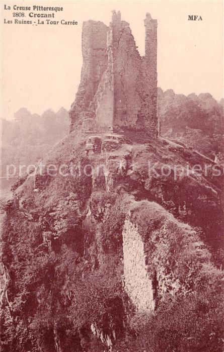 Crozant 23 Creuse Les Ruines La Tour Carree