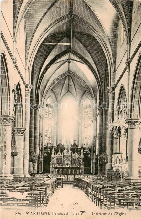 Martigne-Ferchaud 35 Ille-et-Vilaine Interieur de l'Eglise
