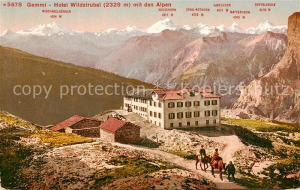Gemmi VS Hotel Wildstrubel mit Alpenpanorama