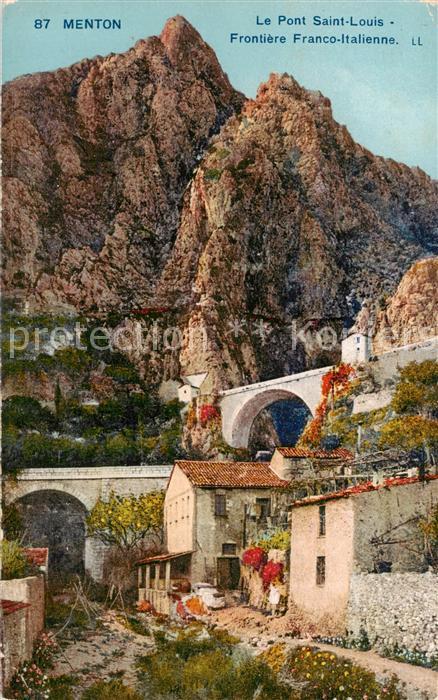 Menton 06 Le Pont Saint Louis Frontiere Franco It