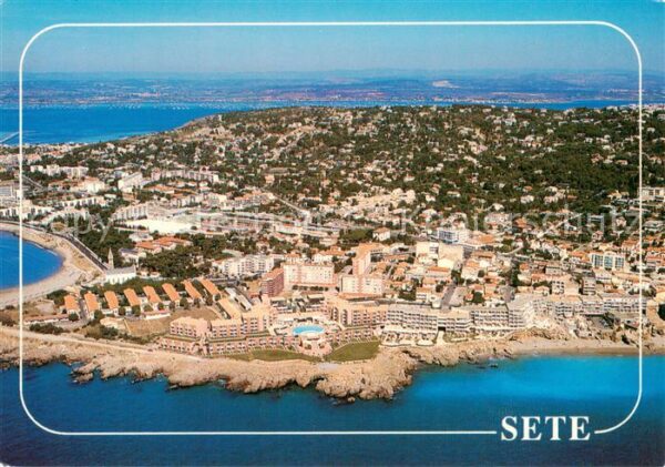 Sete Cette 34 Vue aerienne de la Corniche En arriere