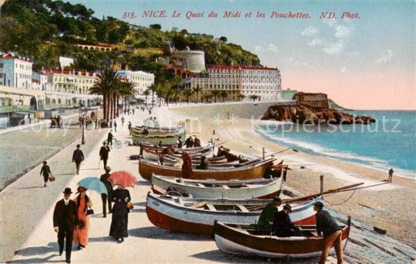 Nice  06 Nizza Le Quai du Midi et les Pouchettes