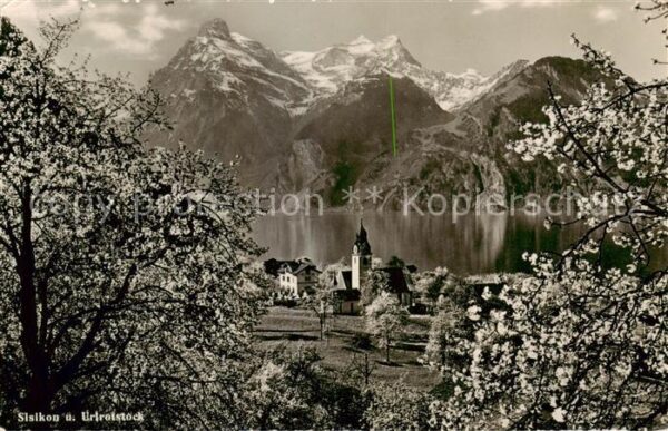 Sisikon Teilansicht m. See u. Urirotstock