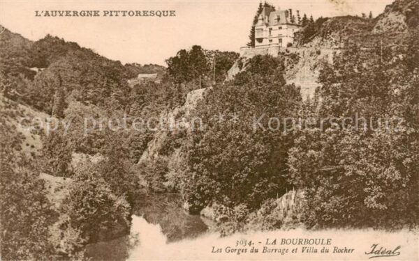 La Bourboule-les-Bains 63 Puy-de-Dome Les Gorges du Barrage et Villa du Roche