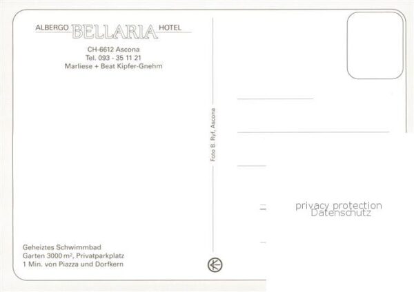 Ascona Lago Maggiore TI Albergo Bellaria Hotel Pool – Bild 2
