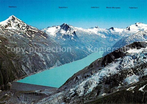 Saastal Blick vom Kl Allalinhorn auf den Mattma