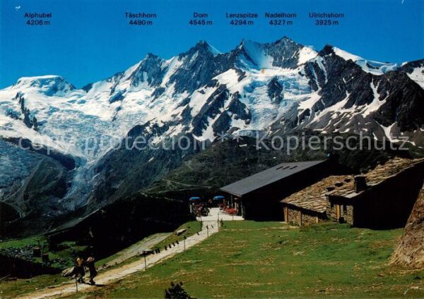 Saas-Grund VS Bergrestaurant Kreuzboden Panorama der
