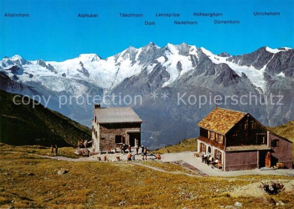 Saastal Weissmieshütte SAC mit Mischabelgruppe