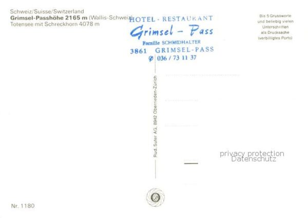 Grimsel Pass Hotel Grimsel Passhöhe mit Totensee und – Bild 2