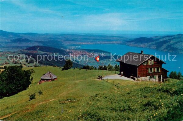 Aeschi Spiez BE Skihaus Aeschiallmend Blick auf Thuners