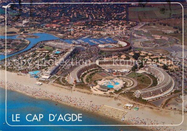 Cap-d Agde Vue aérienne du centre hélio-marin