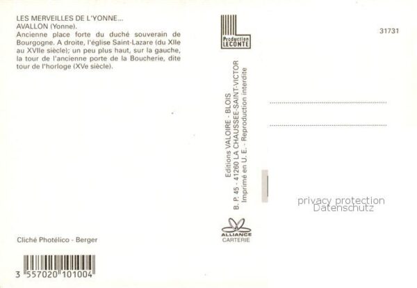 Avallon 89 Vieux ville Eglise Saint Lazare vue aér – Bild 2