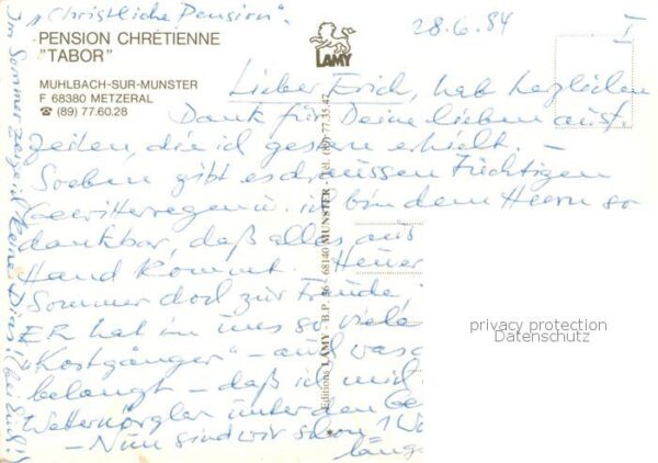 Metzeral Metseral 68 Alsace Pension Chrétienne Tabor – Bild 2