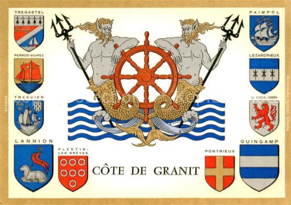 Perros-Guirec 22 Cotes-d Armor Côte de Granit Wappen der Region Symbol