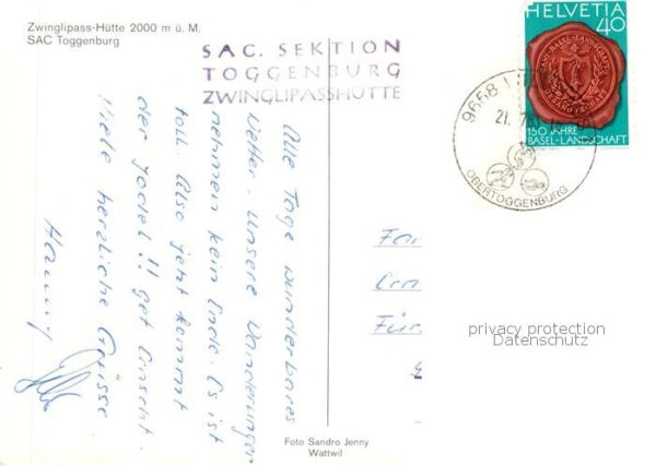 Toggenburg SG Zwinglipass Hütte Berghaus Alpen im Win – Bild 2