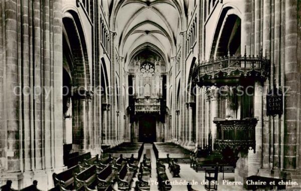 Lausanne VD Cathedrale de St Pierre Chaire et chais