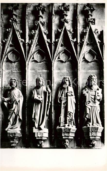 Fribourg FR Porche de la Cathedrale Les Apetres