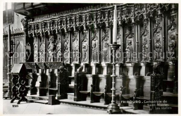 Fribourg FR Cathedrale de Saint Nicolas les stalles