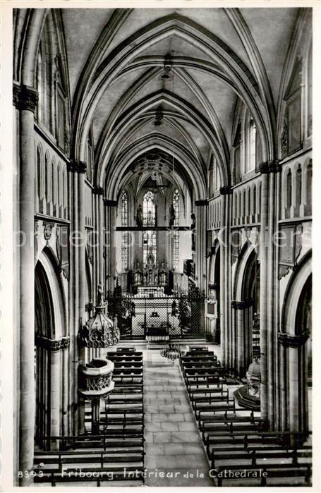 Fribourg FR Interieur de la Cathedrale