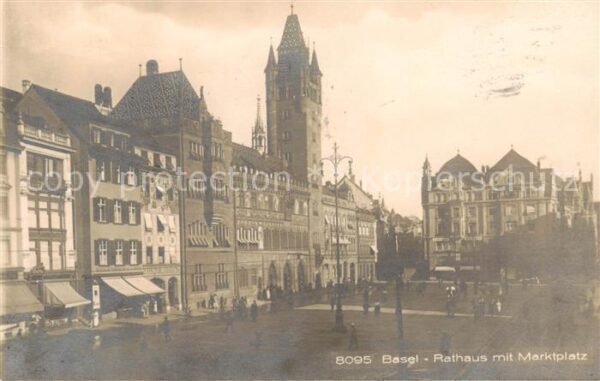 Basel BS Rathaus mit Marktplatz