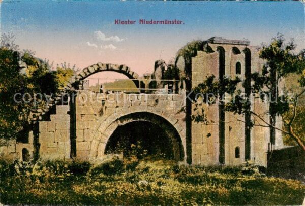 Niedermuenster Saint-Nabor 67 Alsace Klosterruine Feldpost