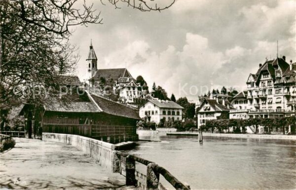 Thun BE Teilansicht mit Kirche