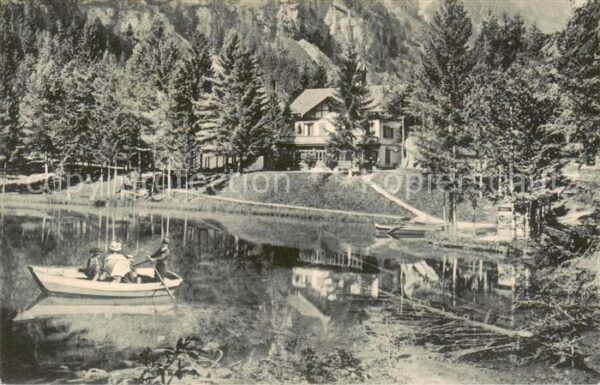 Kandergrund Blausee mit Pensionsgebäude