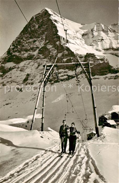 Kleine Scheidegg Interlaken BE Lauberhorn Skilift mit Eiger Berner Alp