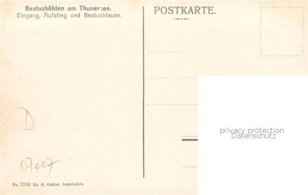 Thun BE Beatushöhlen am Thunersee Eingang Aufst – Bild 2