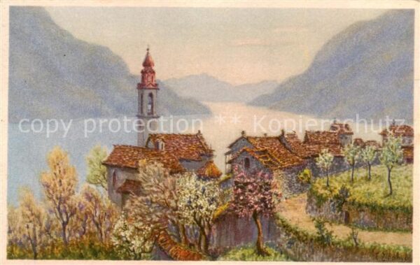 Ronco sopra Ascona Künstlerkarte No. 7