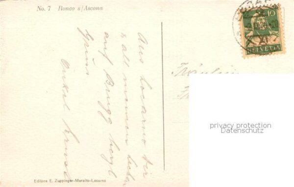 Ronco sopra Ascona Künstlerkarte No. 7 – Bild 2