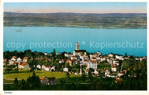 Heiden AR Stadtbild mit Kirche Bodensee