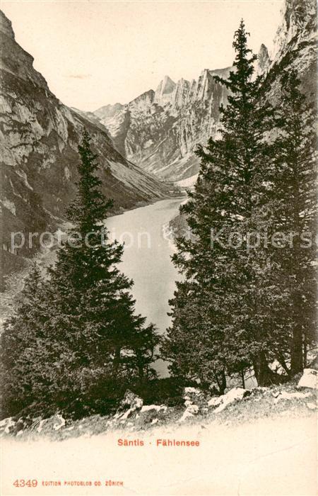 Saentis 2504m AR Blick auf den Fählensee Appenzeller Alp
