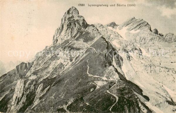 Saentis 2504m AR Lysengratweg Bergwelt Appenzeller Alpen