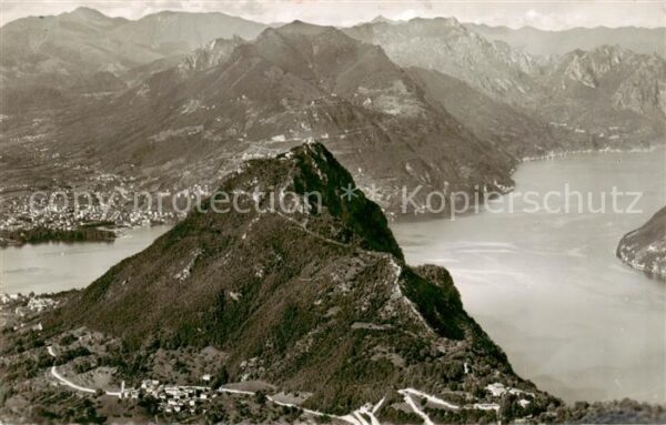 Lugano Lago di Lugano TI Monte San Salvatore Luganer See Alpenpa