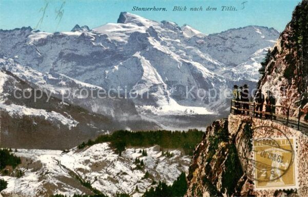 Stanserhorn NW Panorama Blick nach dem Titlis Urner Al